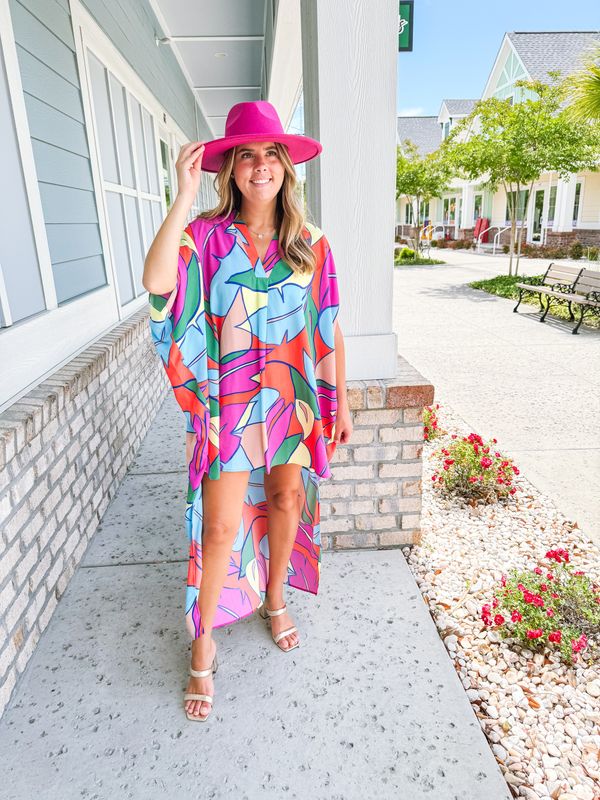 Tropical Paradise Hi/Low Dress - Orange