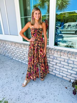 Wild Tropics Jumpsuit - Black