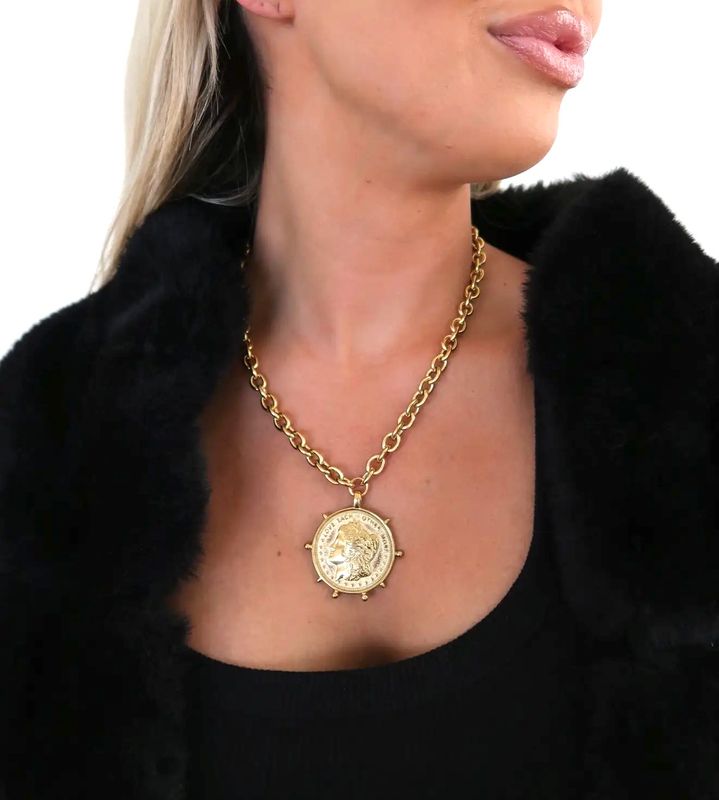 LIZZY GOLD COIN NECKLACE