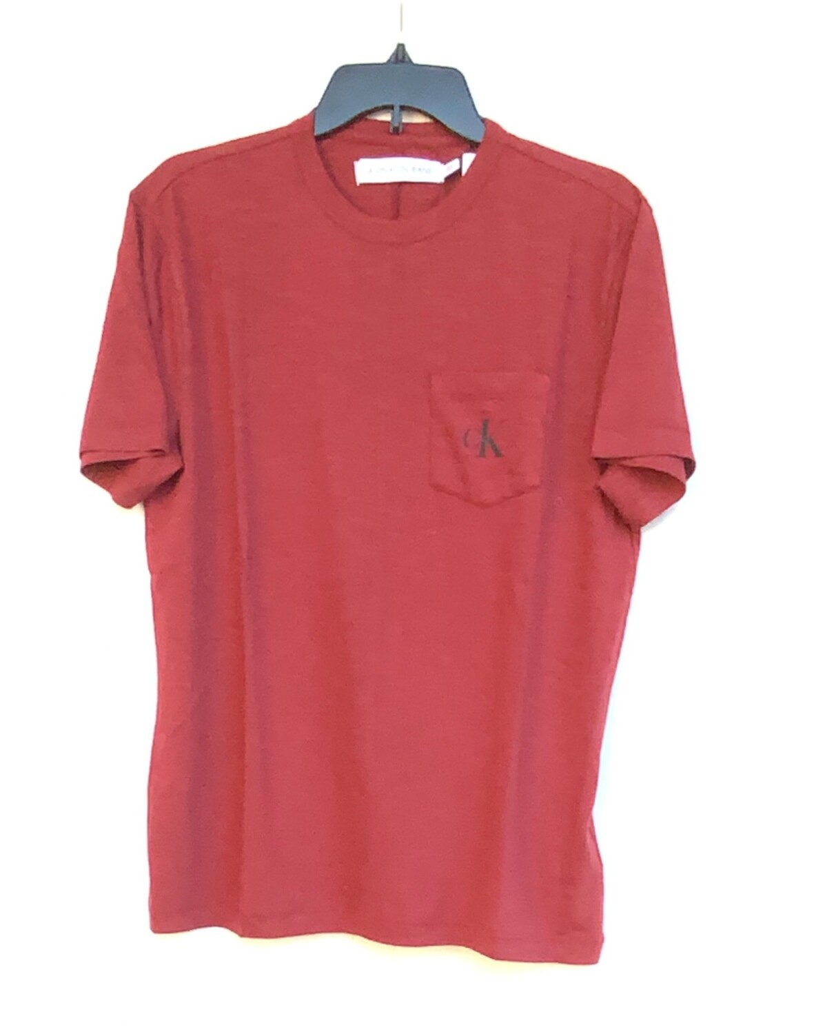 Calvin Klein Casual Tees with Pocket, Color: Maroon, Size: S