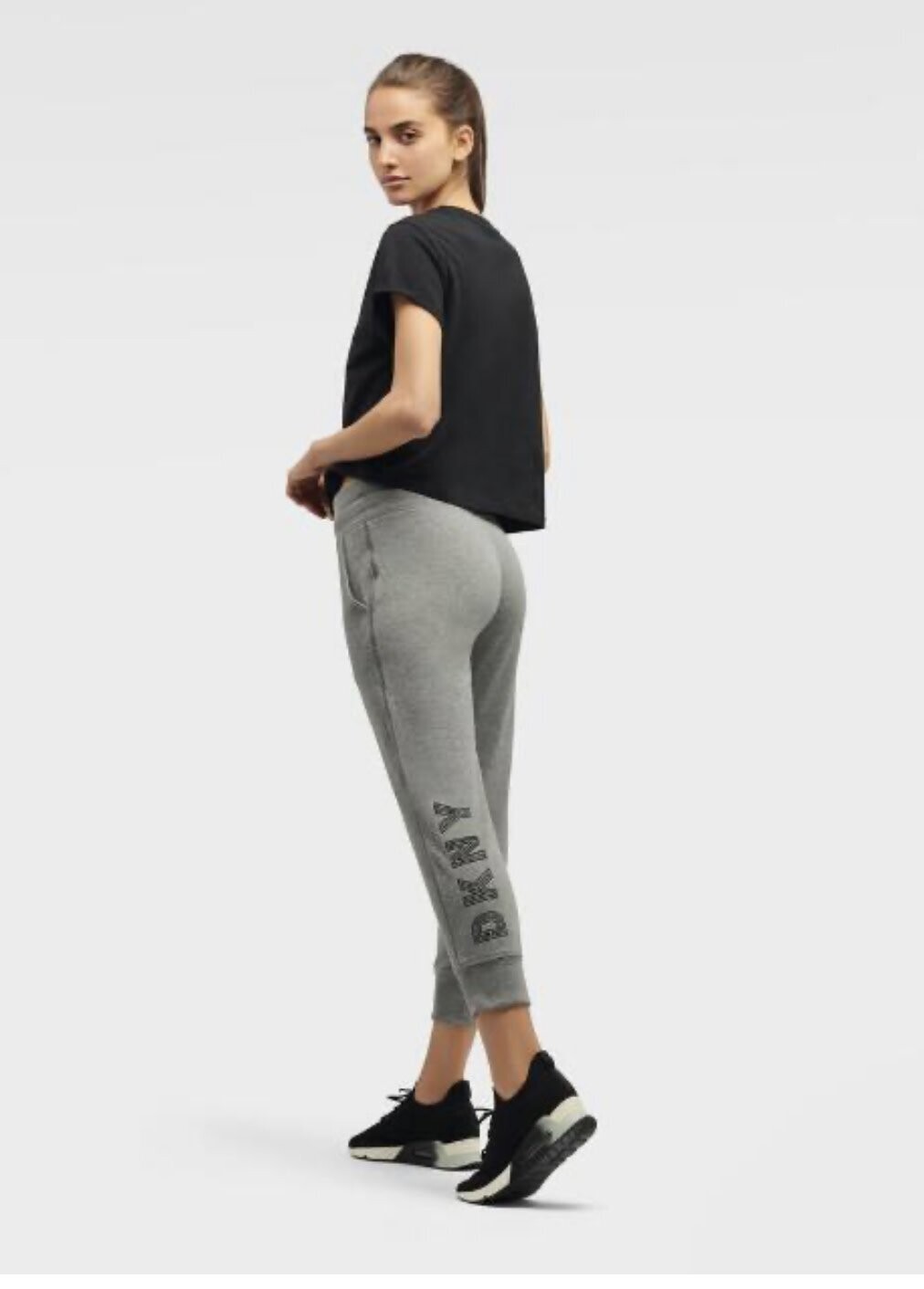 DKNY Jogger Cropped w/ Rib Cuff &amp; Front Pockets