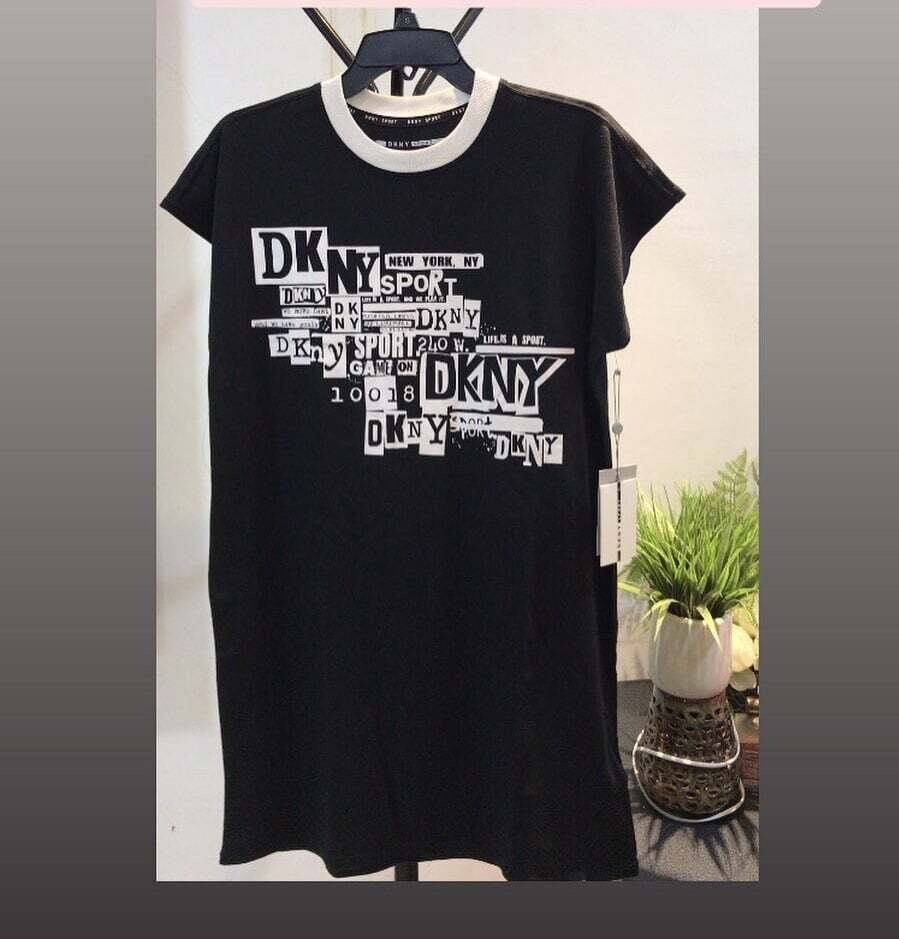 DKNY Crew Neck T-Shirt Dress