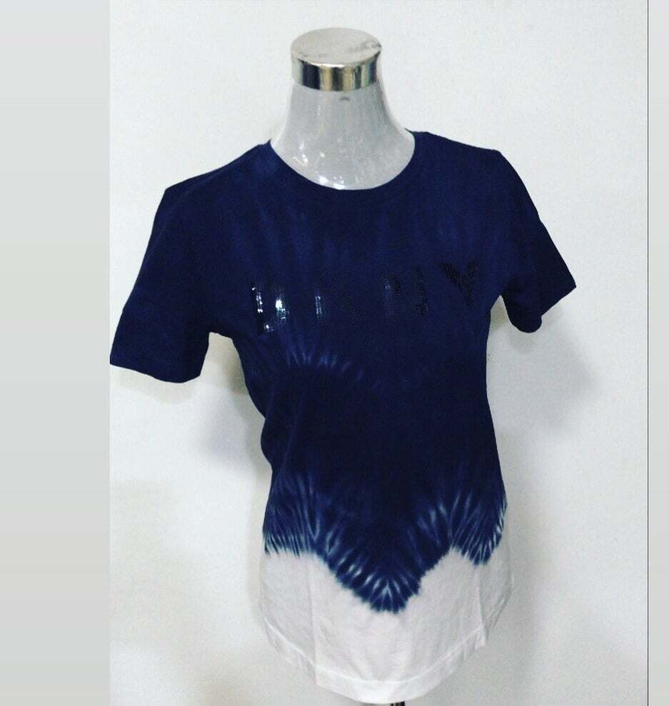 DKNY Sequin Logo Tie Dye T-Shirt