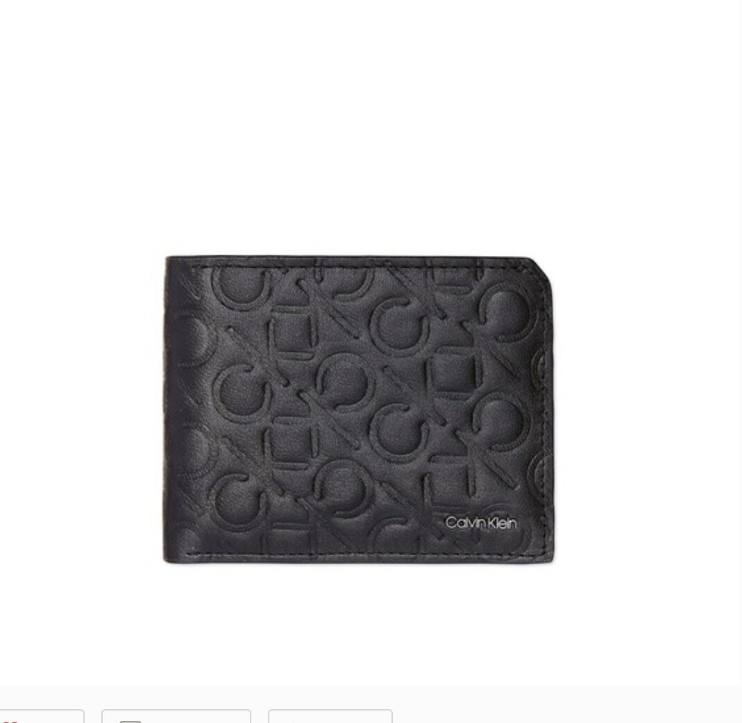 Calvin Klein Billfold Wallet Embroidered Texture Logo