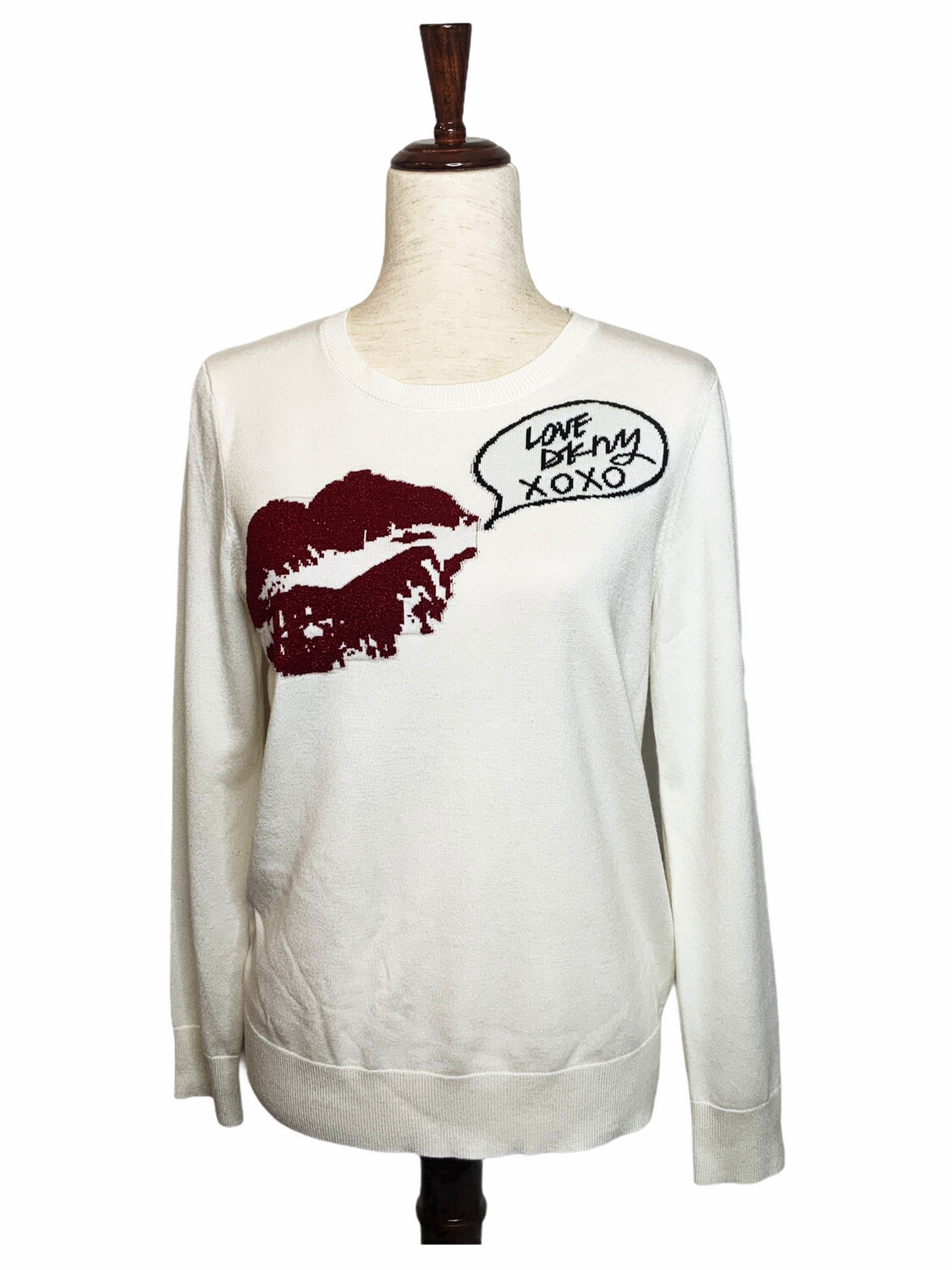 DKNY  Sweater Crew Neck Kiss Lips