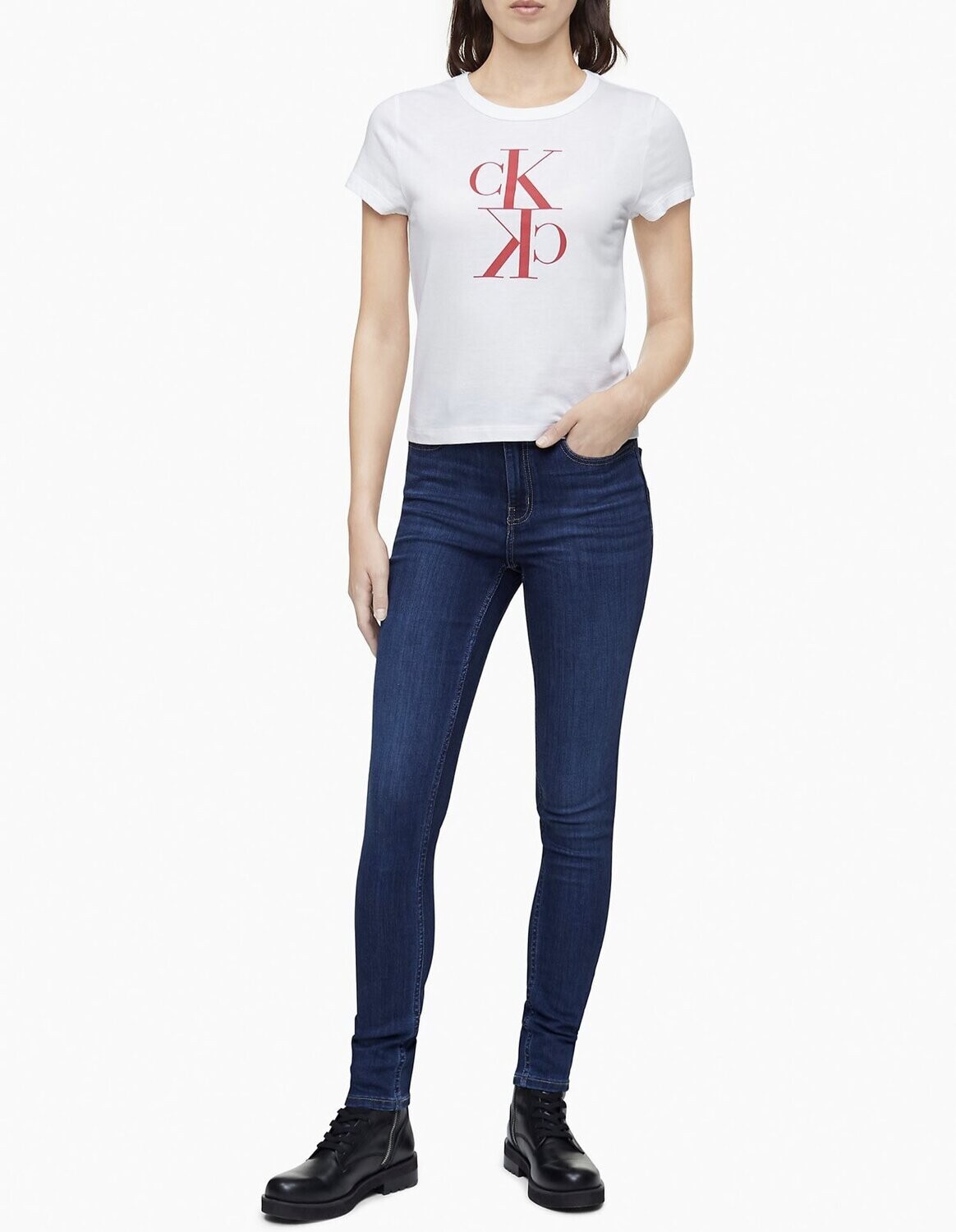 Calvin Klein Tee Crewneck Mirror Monogram Logo