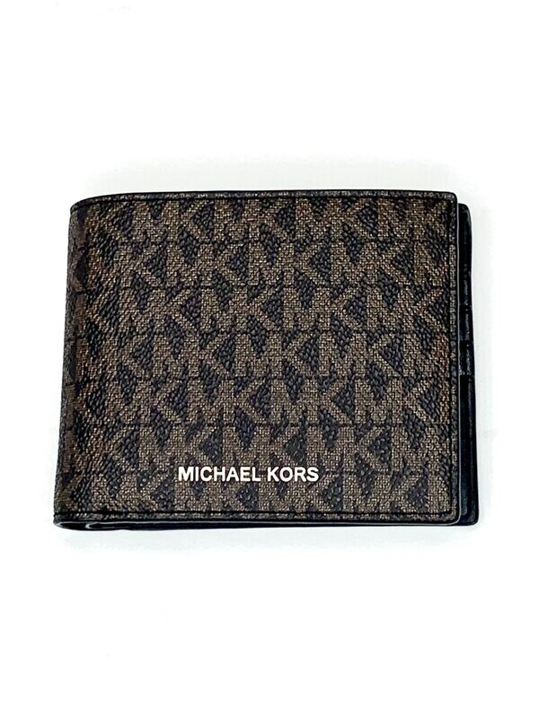 Michael Kors Billfold w/ Passcase Mini MK Logo PVC Cooper