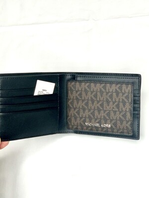 Michael Kors Billfold w/ Passcase Mini MK Logo PVC Cooper