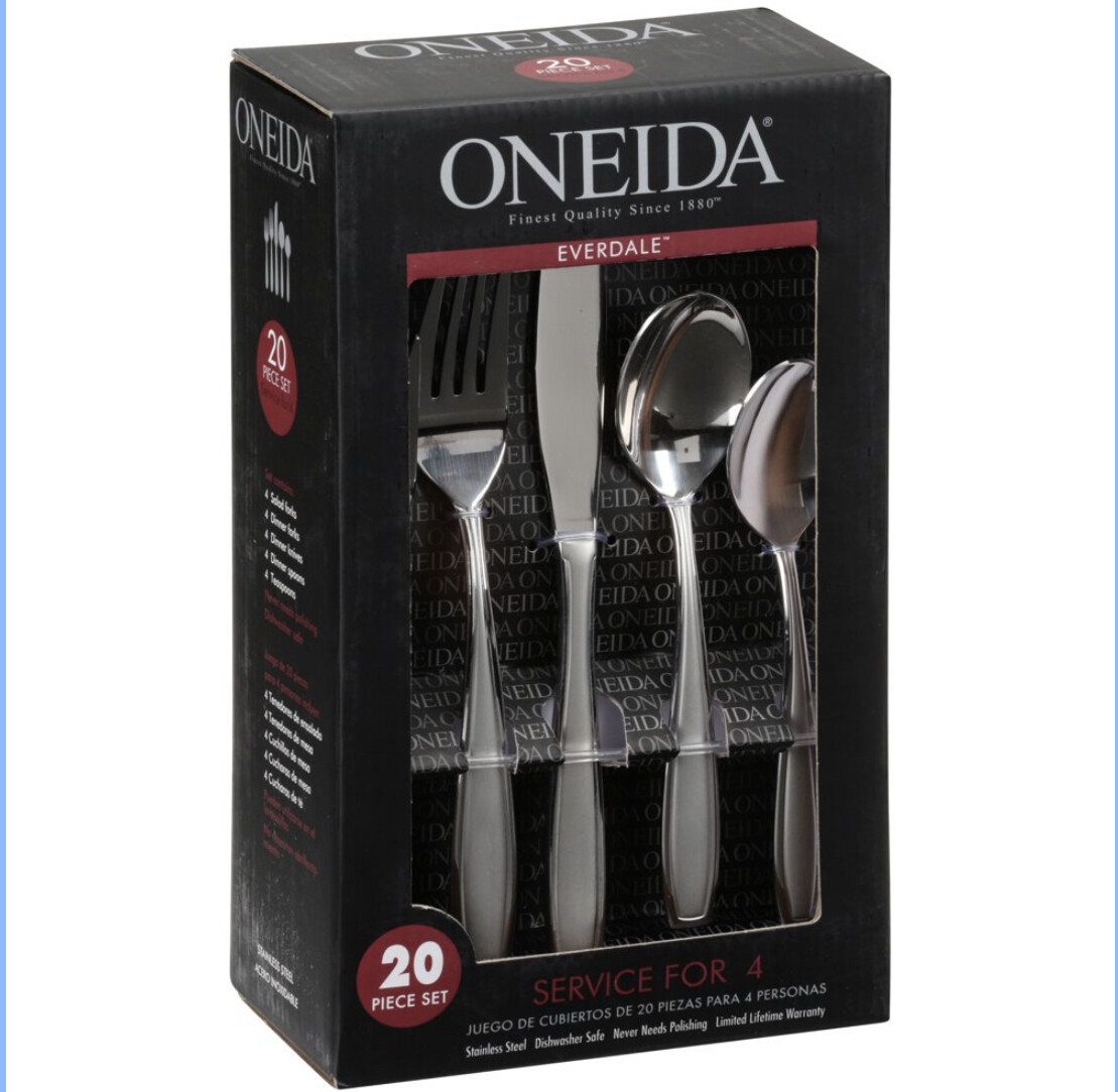 Oneida Everdale Flatware Set 20 pcs., Color: Stainless Steel