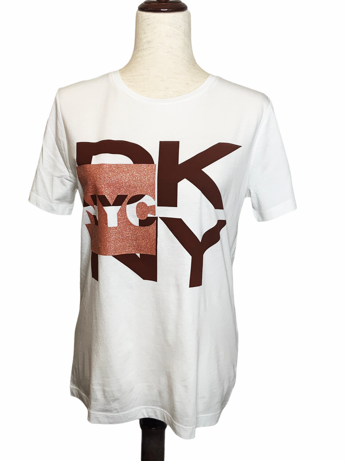 DKNY Logo Tee NYC Glitter
