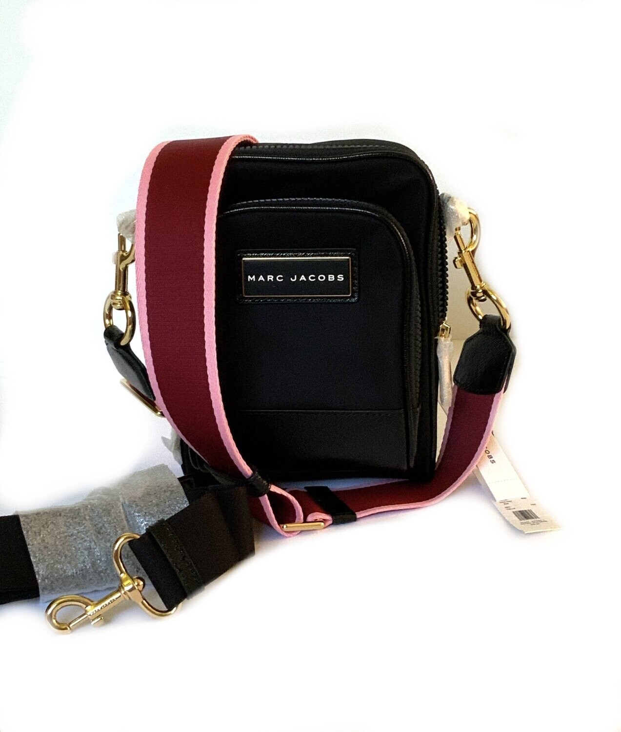 Marc Jacobs Mini Crossbody Nylon w/ 2 Compartments + Webbing Strap