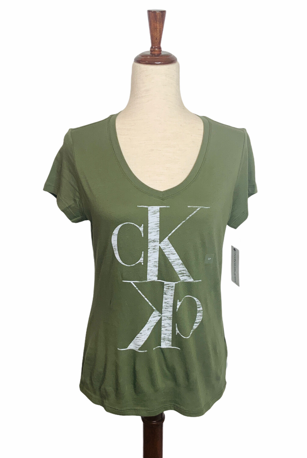 Calvin Klein Bonsai Logo V-Neck T-shirt