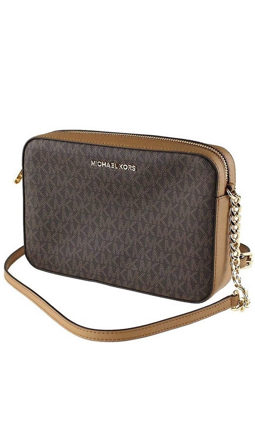 Michael Kors Crossbody Jet Set Item, Color: Brown, Size: Large