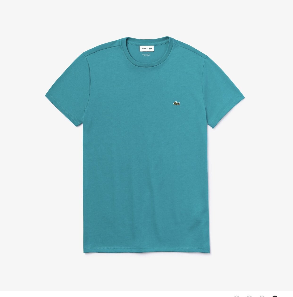 Lacoste T-Shirt Regular Fit 100% Pima Cotton, Color: Light Green, Size: 3 - Small