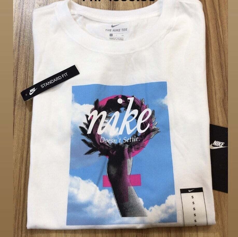 Nike Tee Crew Neck “Don’t Settle”, Color: White, Size: Small