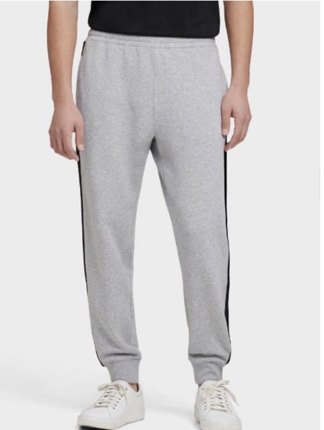 DKNY Sport Jogger with Logo, Color: Grey/Black, Size: Small
