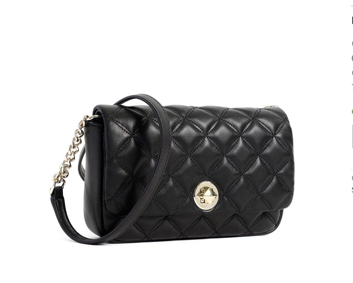 Kate Spade  Crossbody Flap Turnlock Natalia, Color: Black, Size: 7 1/2”W x 5”L x 1.5”D