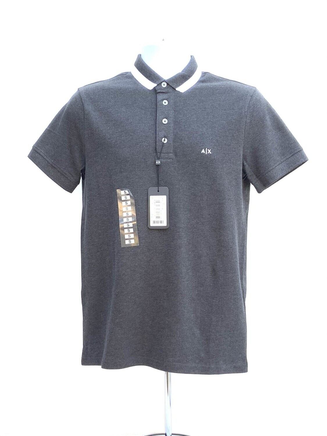 Armani Exchange Polo Shirt, Color: Black, Size: Small