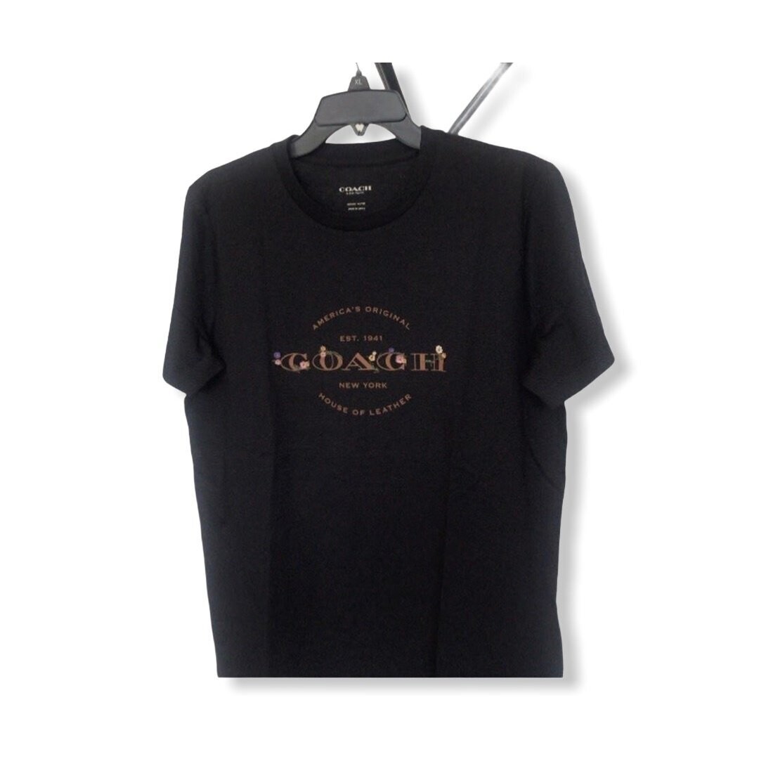 Coach T-Shirt Casual , Color: Black, Size: Medium