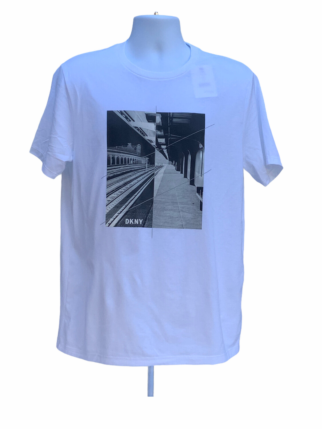 DKNY Tee Platform, Color: White, Size: Small