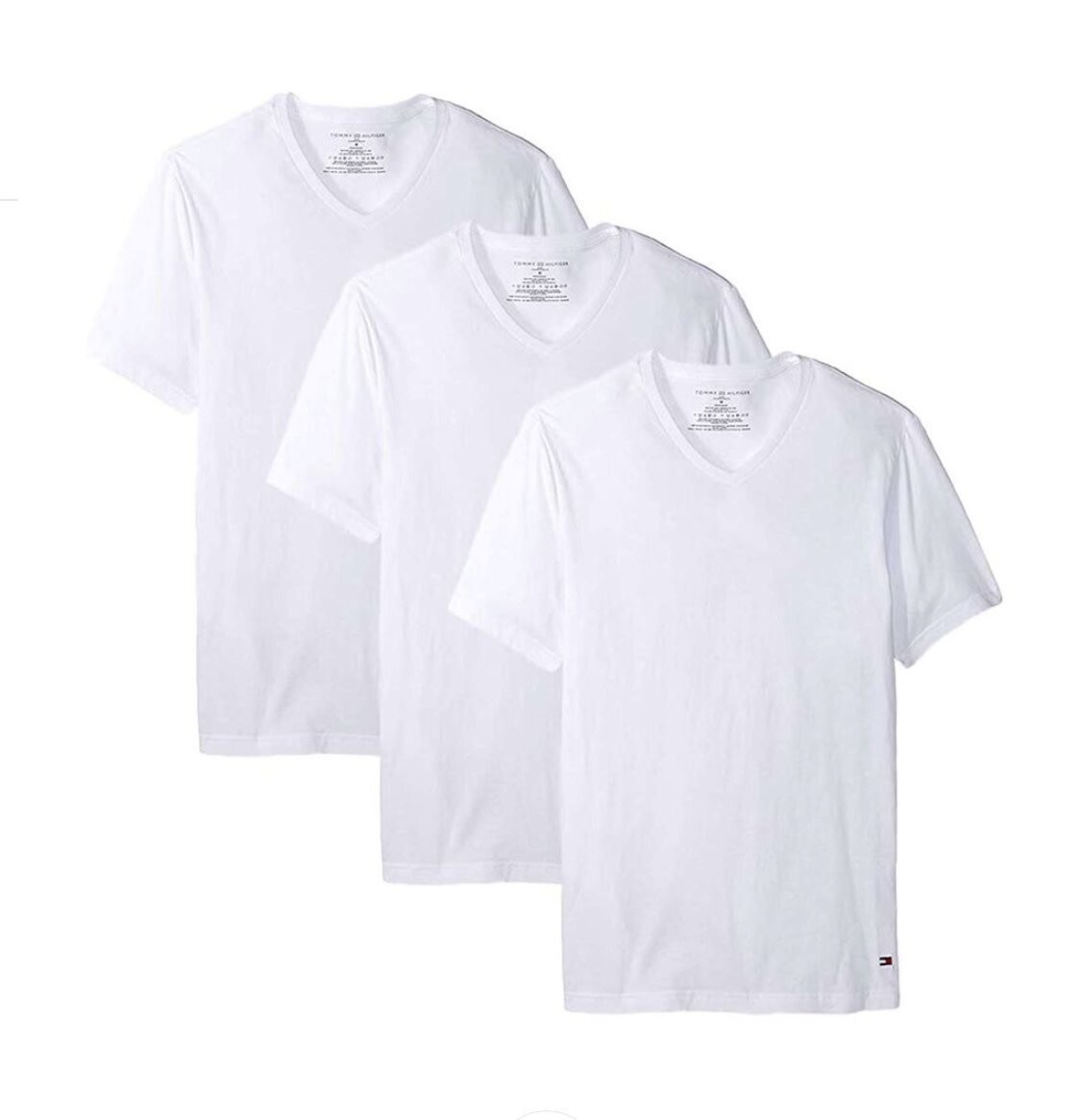 Tommy Hilfiger 3-Pack Classic V-Neck Tee, Color: White, Size: Small