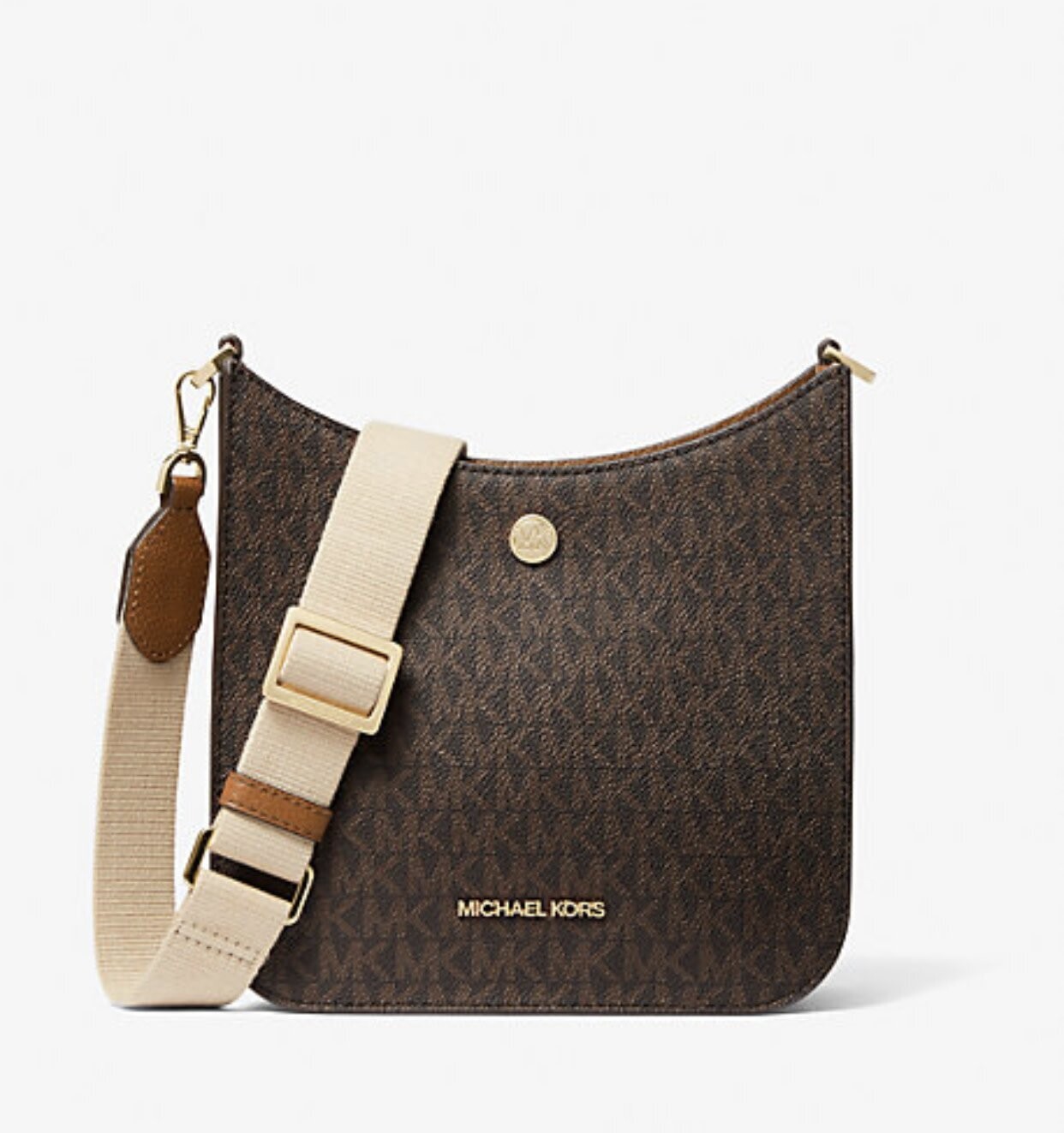 Michael Kors Messenger Crossbody Bag Small Briley, Color: Brown