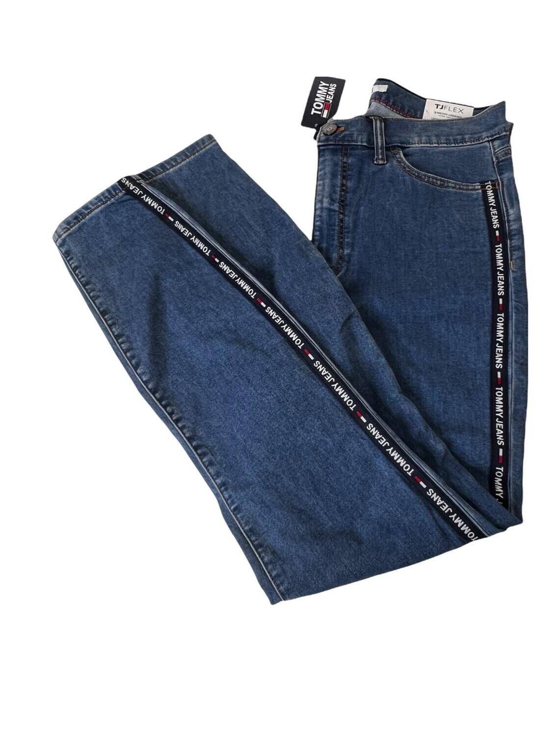 Tommy Hilfiger Jeans Ultra High Rise Stretch Legging, Color: Blue, Size: 8