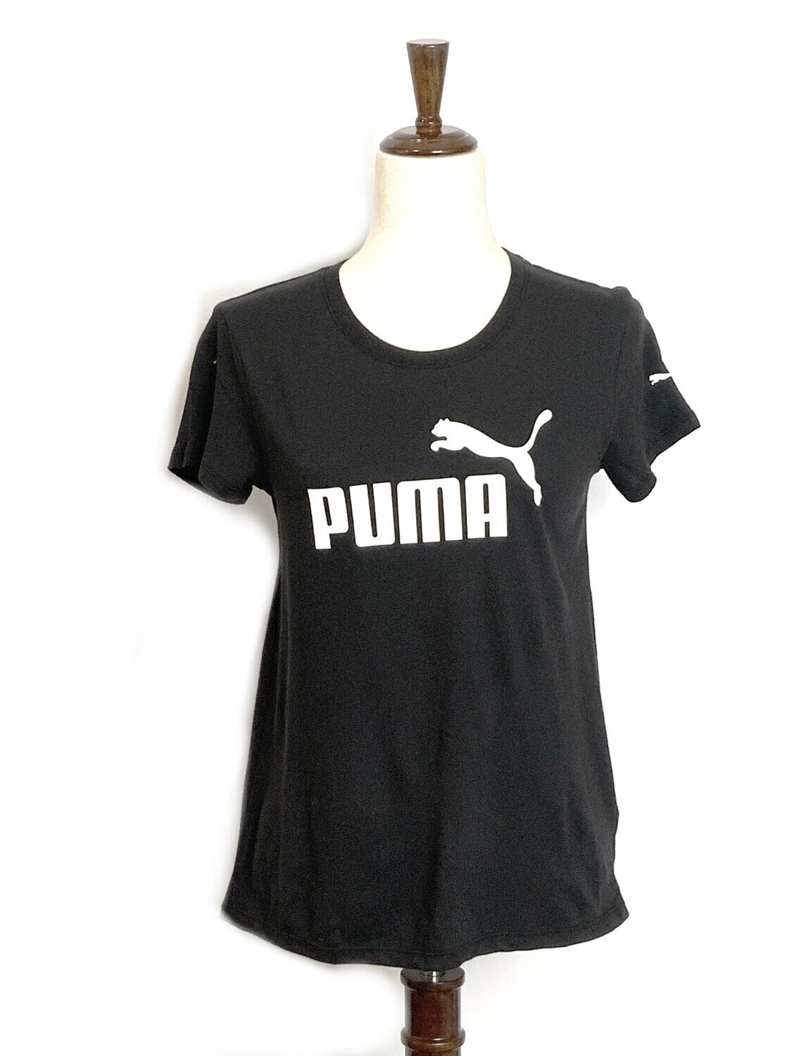 Puma Logo Tee, Color: Black, Size: Small