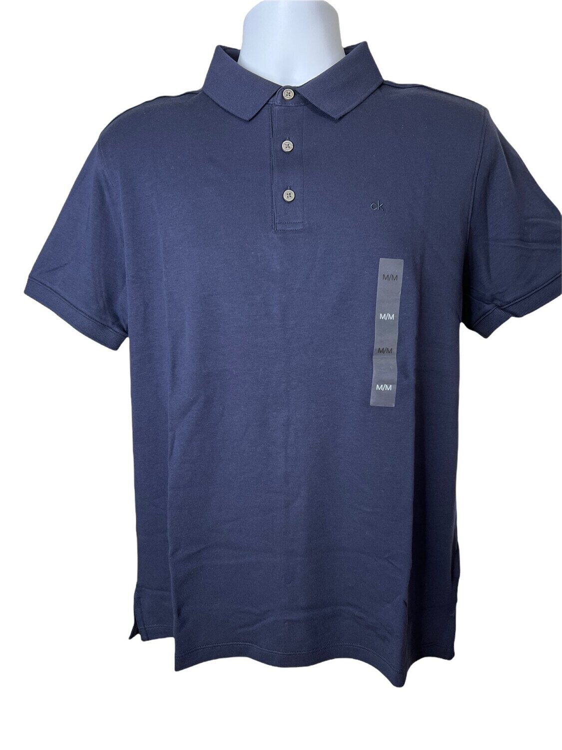 Calvin Klein Solid Polo Shirt, Color: Navy, Size: Small