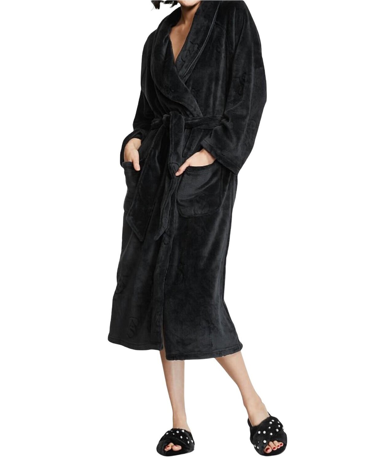 Victoria’s Secret Crisscross Faux Fur Slides