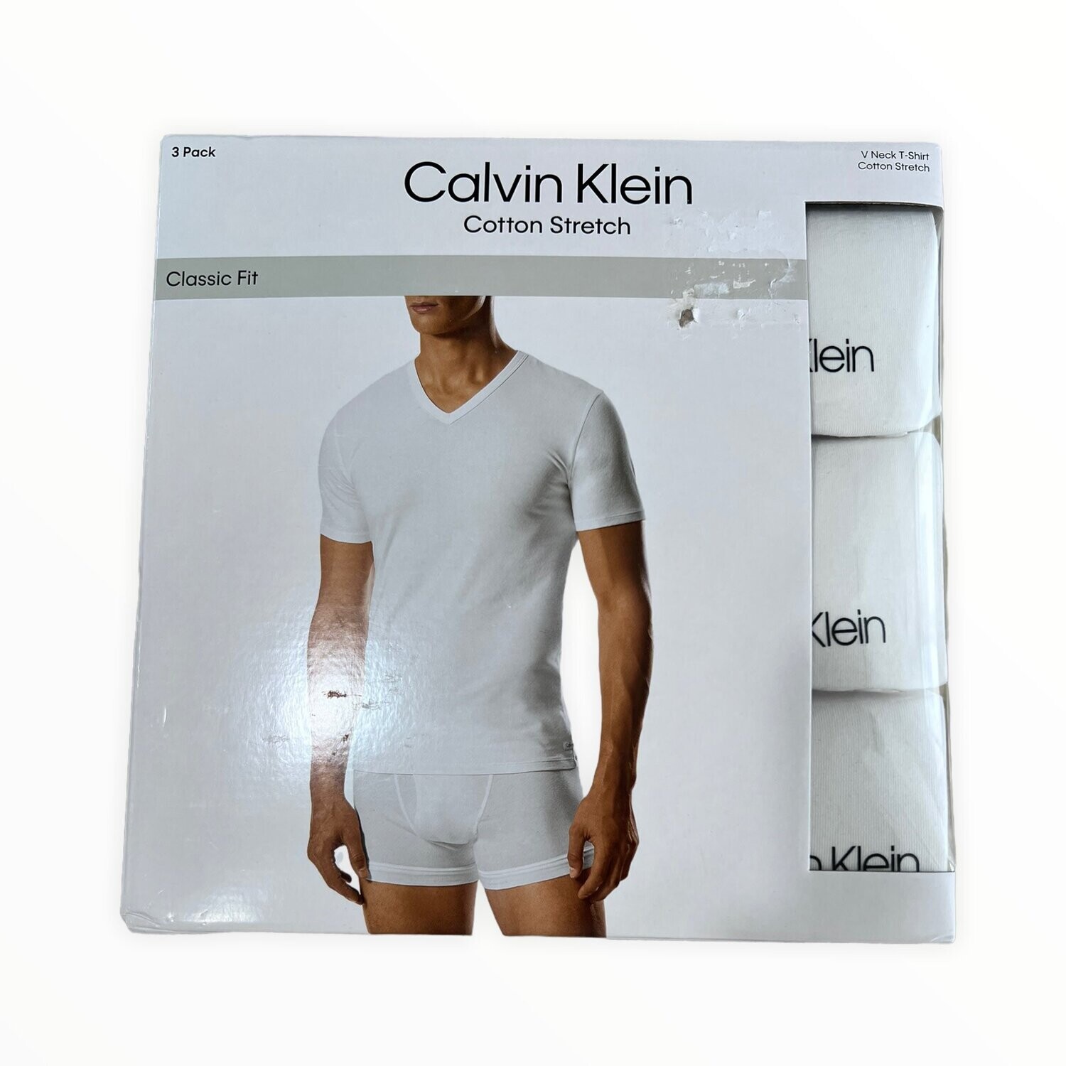 Calvin Klein 3-Pack Classic Fit Cotton V-Neck T-shirt