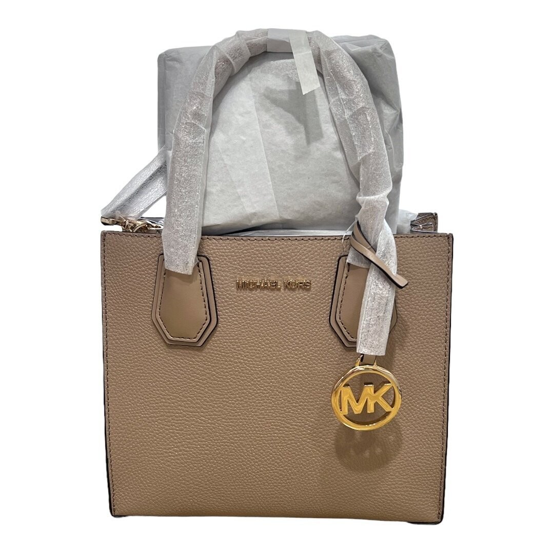 Michael Kors Mercer Medium Accordion Messenger Crossbody Bag, Color: Bisque