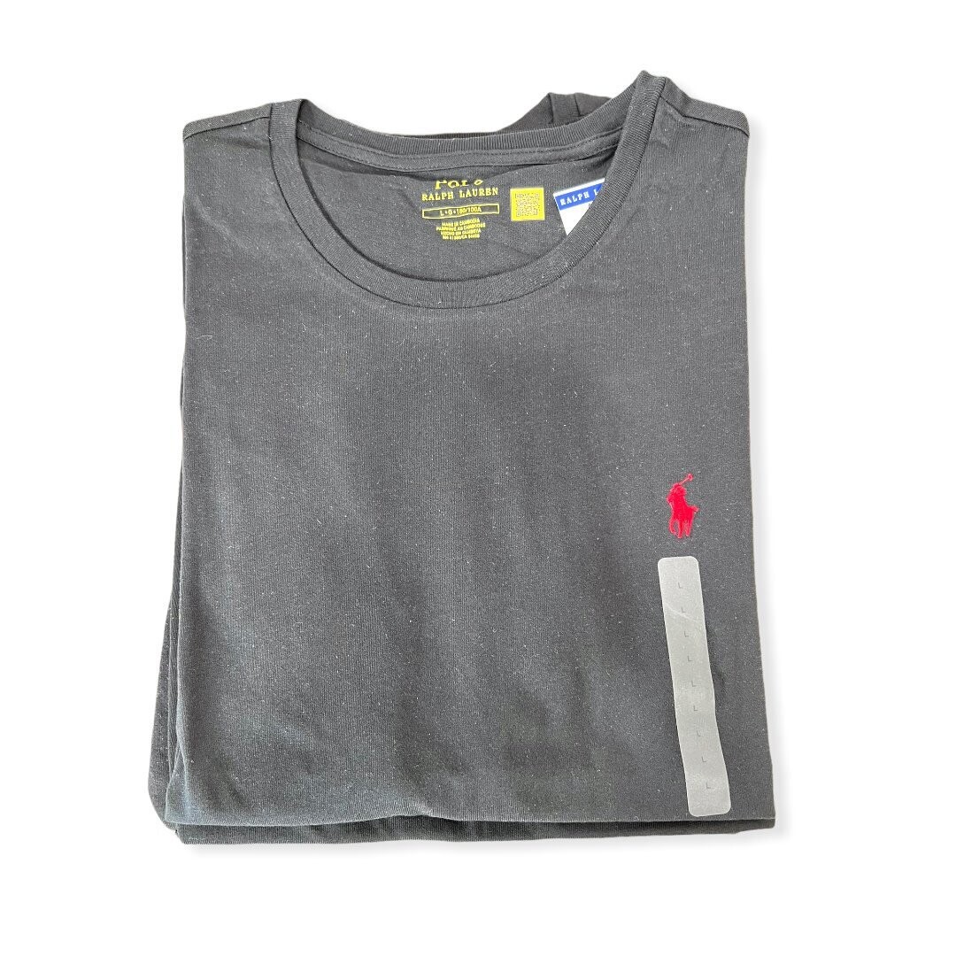 Polo Ralph Lauren Casual Tees Crew Neck, Color: Black, Size: Small