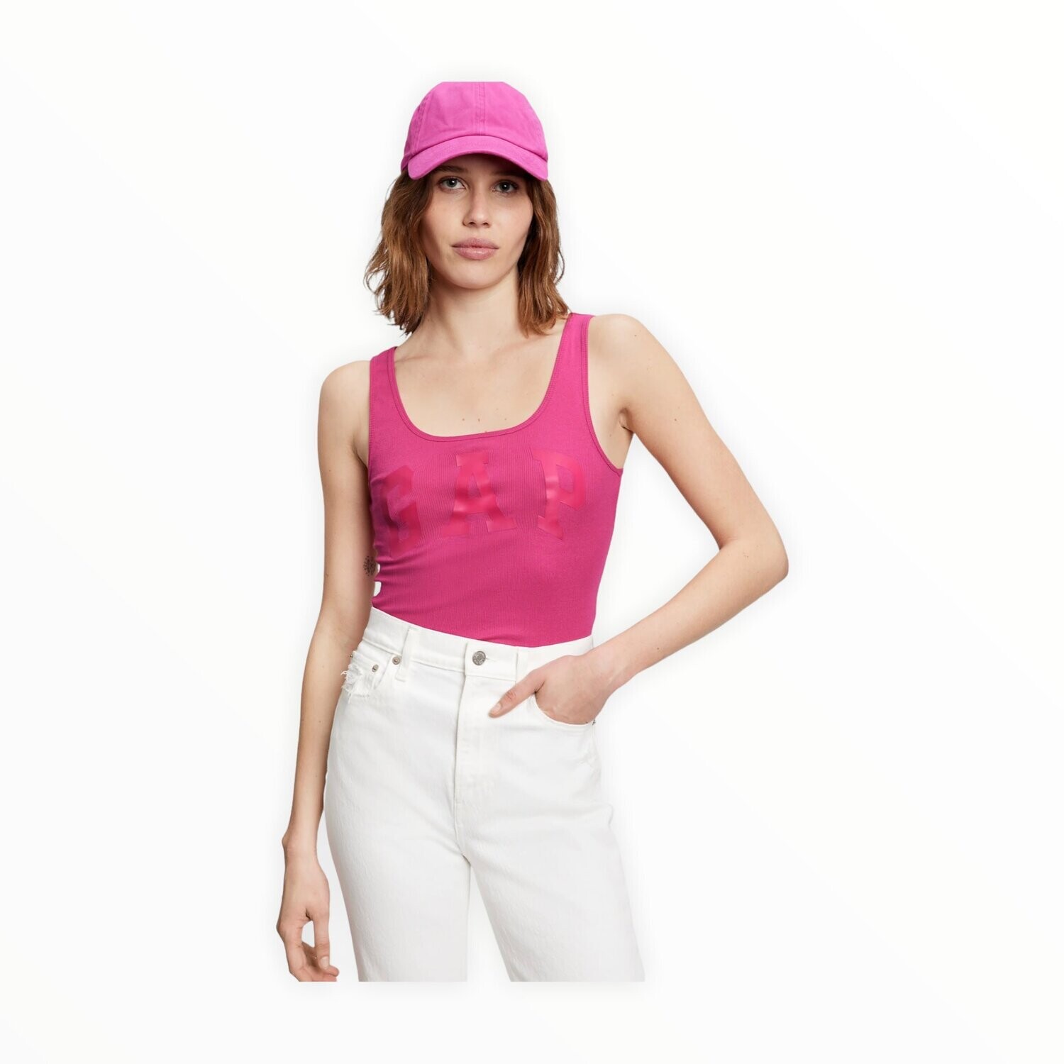 Gap Ribbed Gap Logo Tank Top