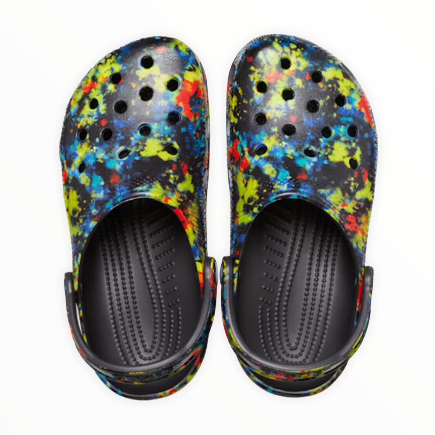 Crocs Classic Tie-Dye Graphic Clog, Color: Turquoise Tonic Multi, Size: W8/M6