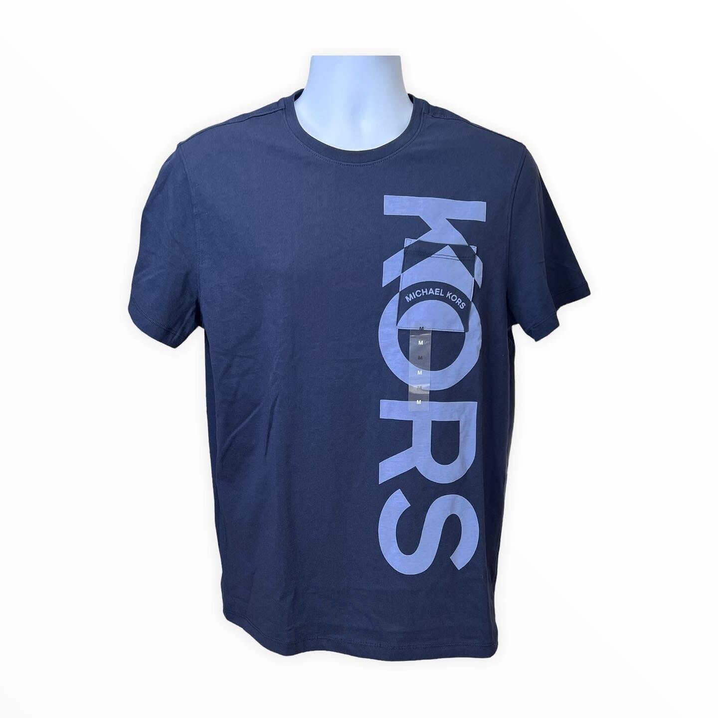 Michael Kors Block Kors Shirt with Pocket, Color: Navy, Size: Medium