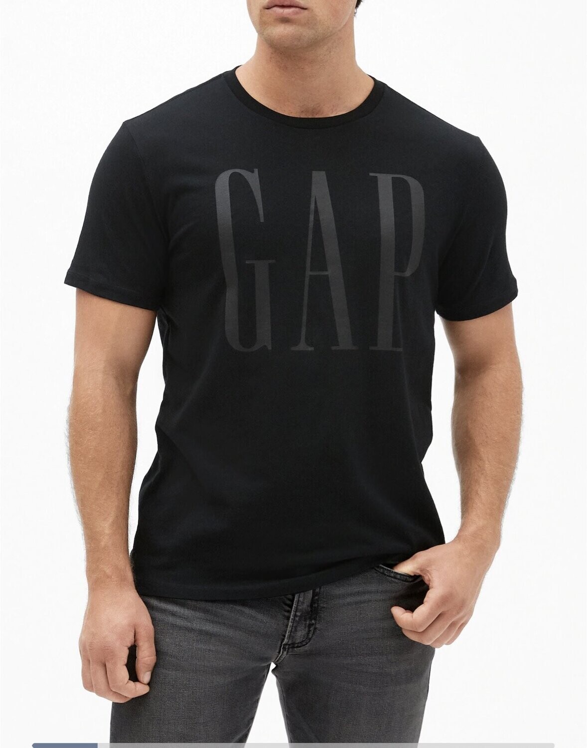 Gap Logo Shirt, Color: Black, Size: Small