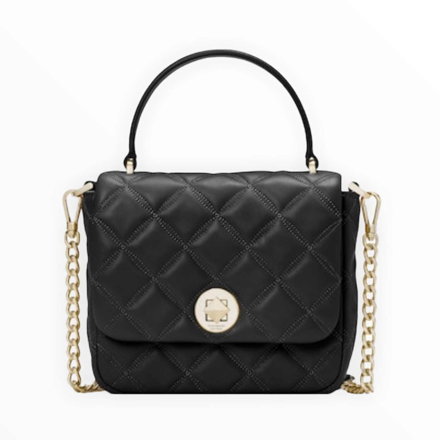 Kate Spade Natalia Smooth Quilted Square Crossbody, Color: Black