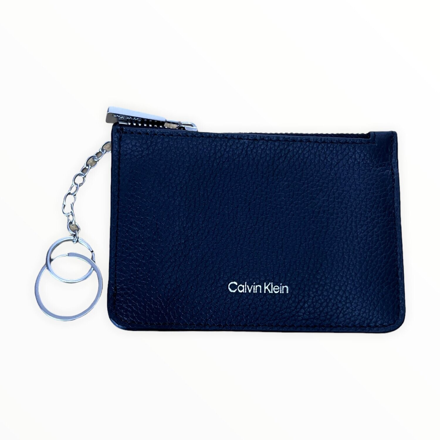 Calvin Klein Micro Pebbled Leather Card Case with Zip
