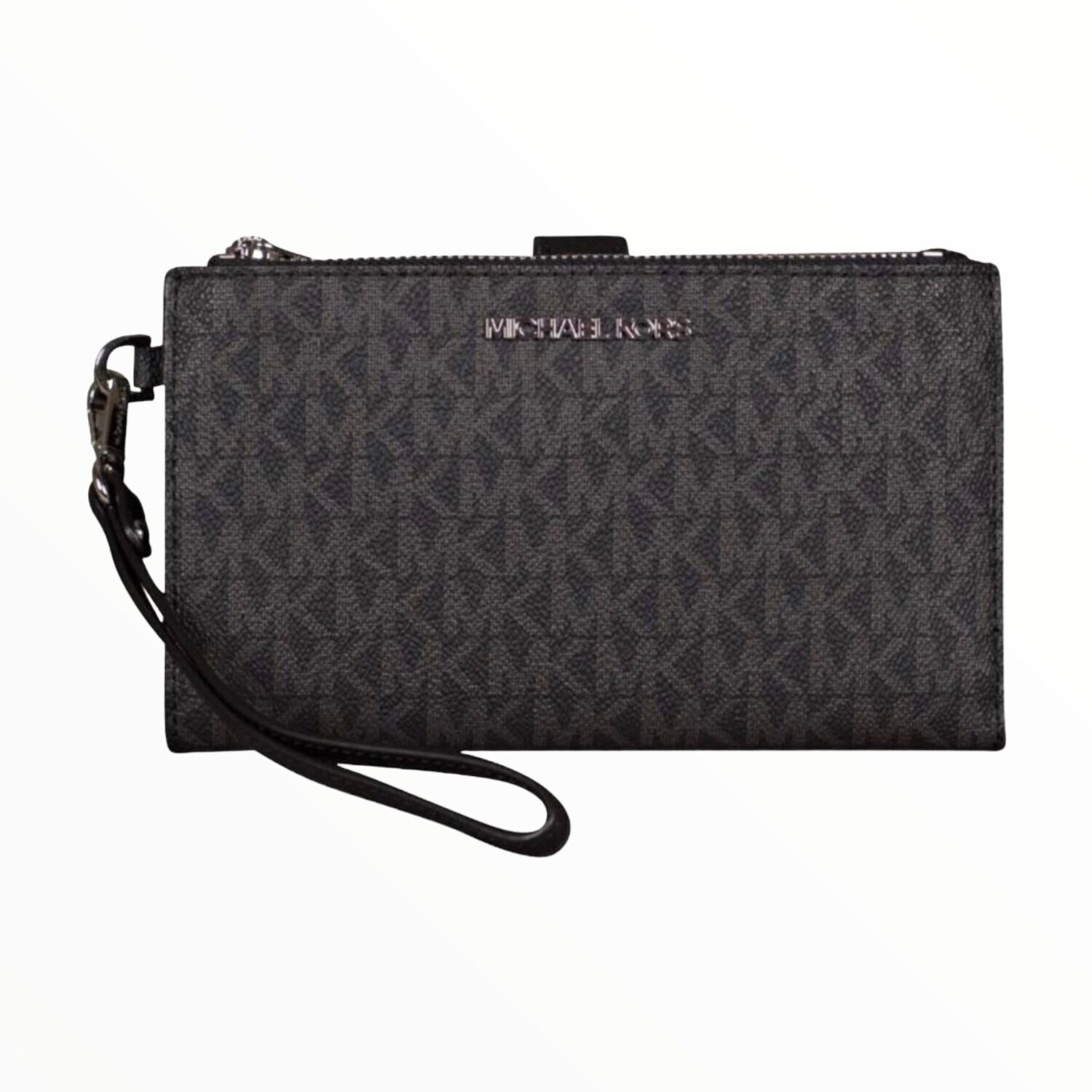 Michael Kors Jet Set Travel Large Double Zip Wristlet, Color: Black