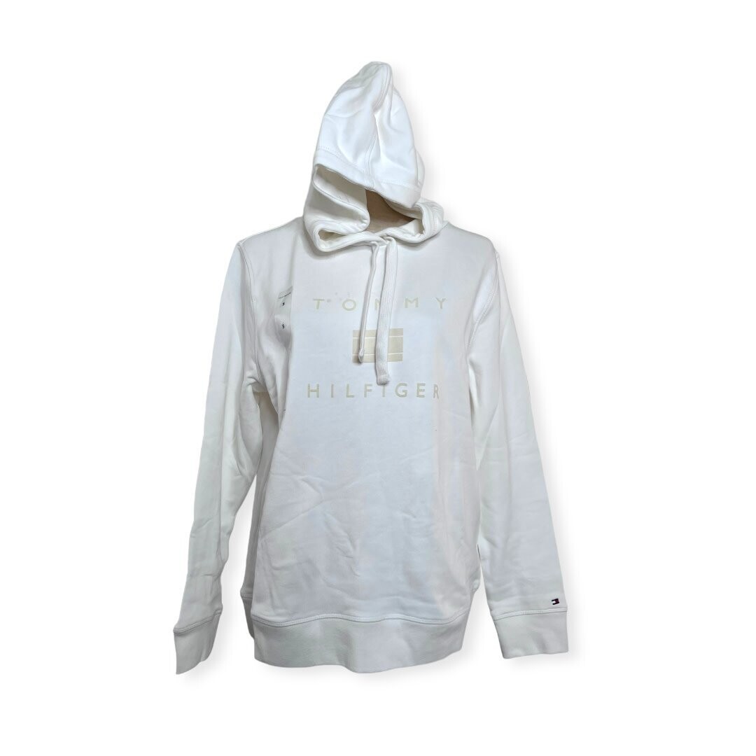 Tommy Hilfiger Flock Hoodie, Color: White, Size: Small