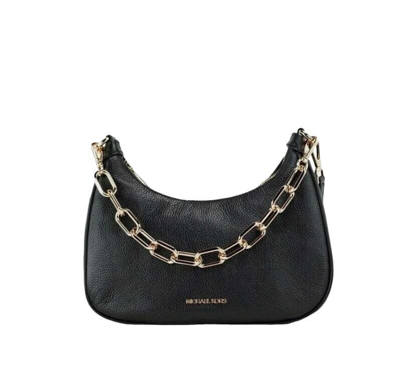 Michael Kors Cora Mini Zip Pouchette Crossbody Bag Purse Handbag, Color: Black