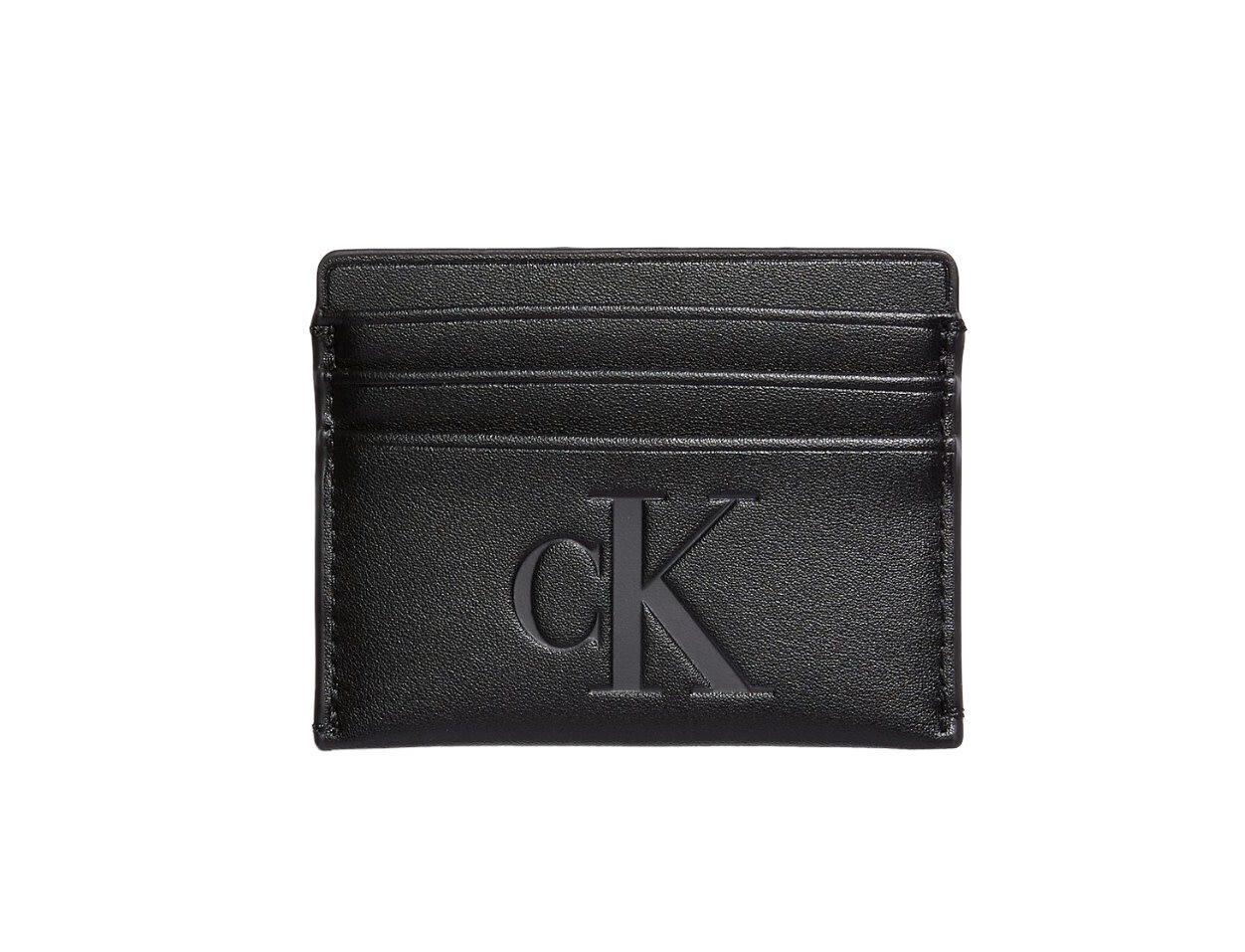 Calvin Klein Sculpted Mono Cardholder, Color: Black