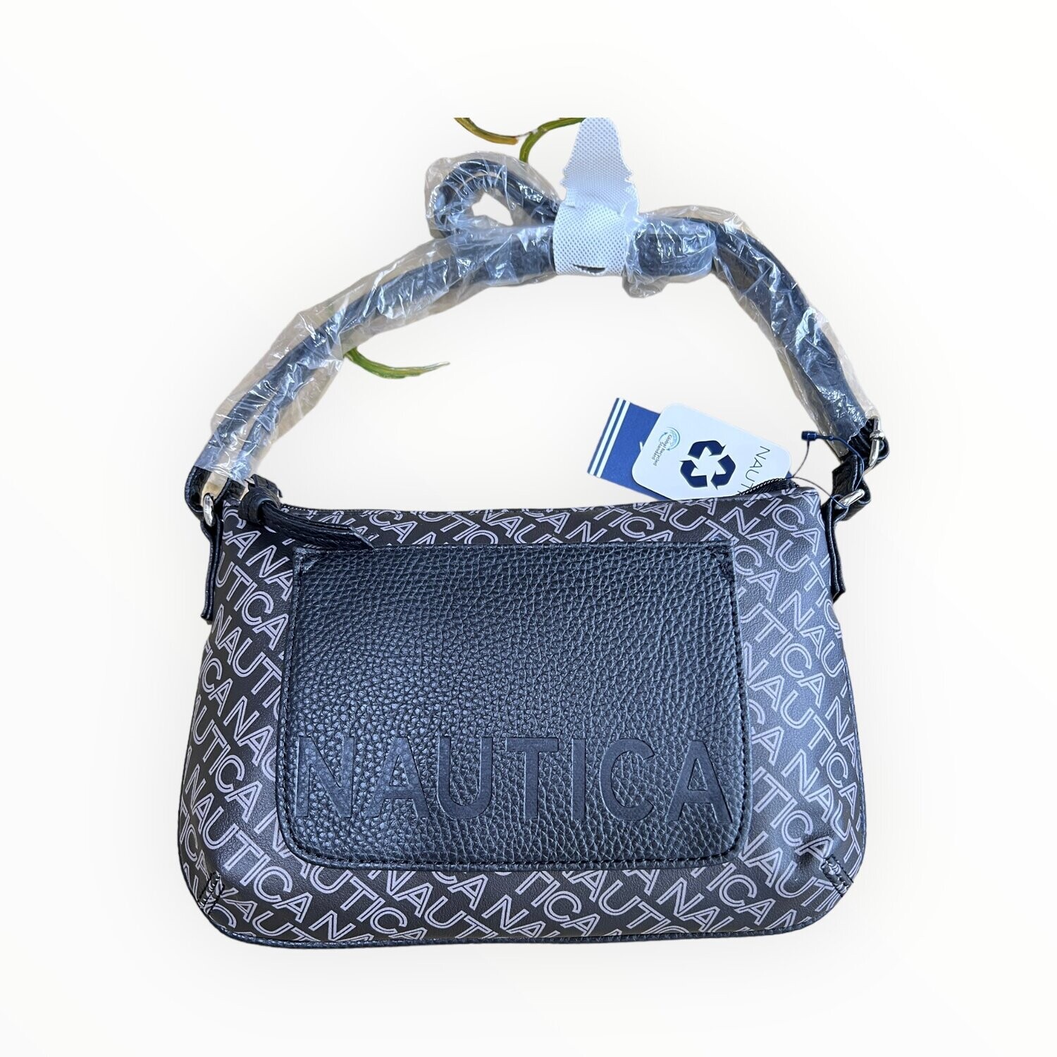 Nautica Crossbody Top Zip Front Pocket Leather