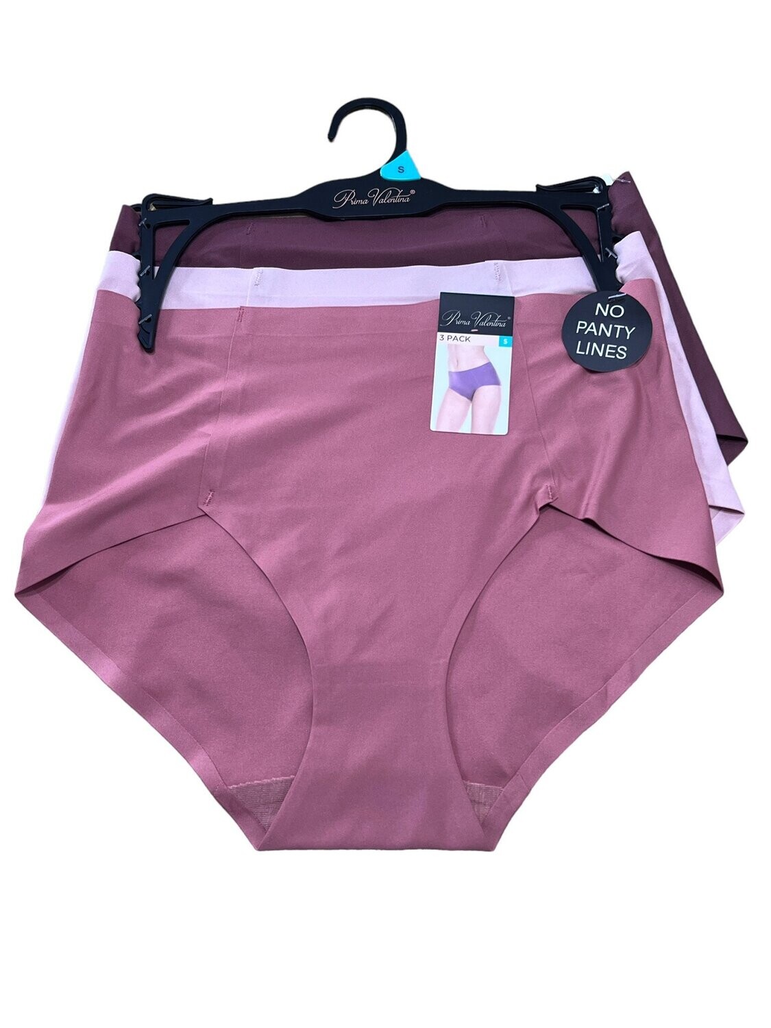 Prima Valentina Panties 3-Pack No Panty Lines, Color: Multi, Size: Small