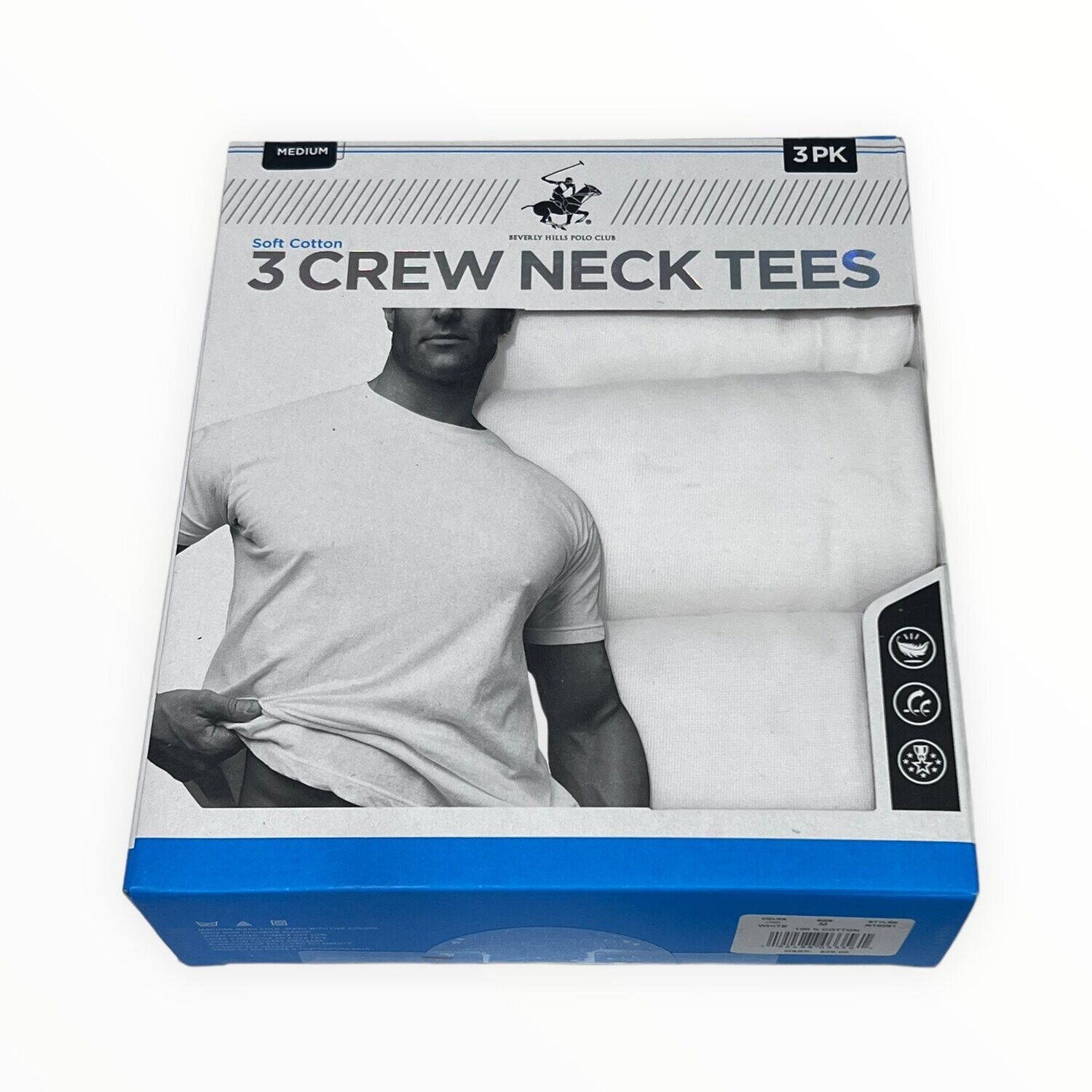 Beverly Hills Polo Club 3-Pack Soft CottonnCrew Neck Tees
