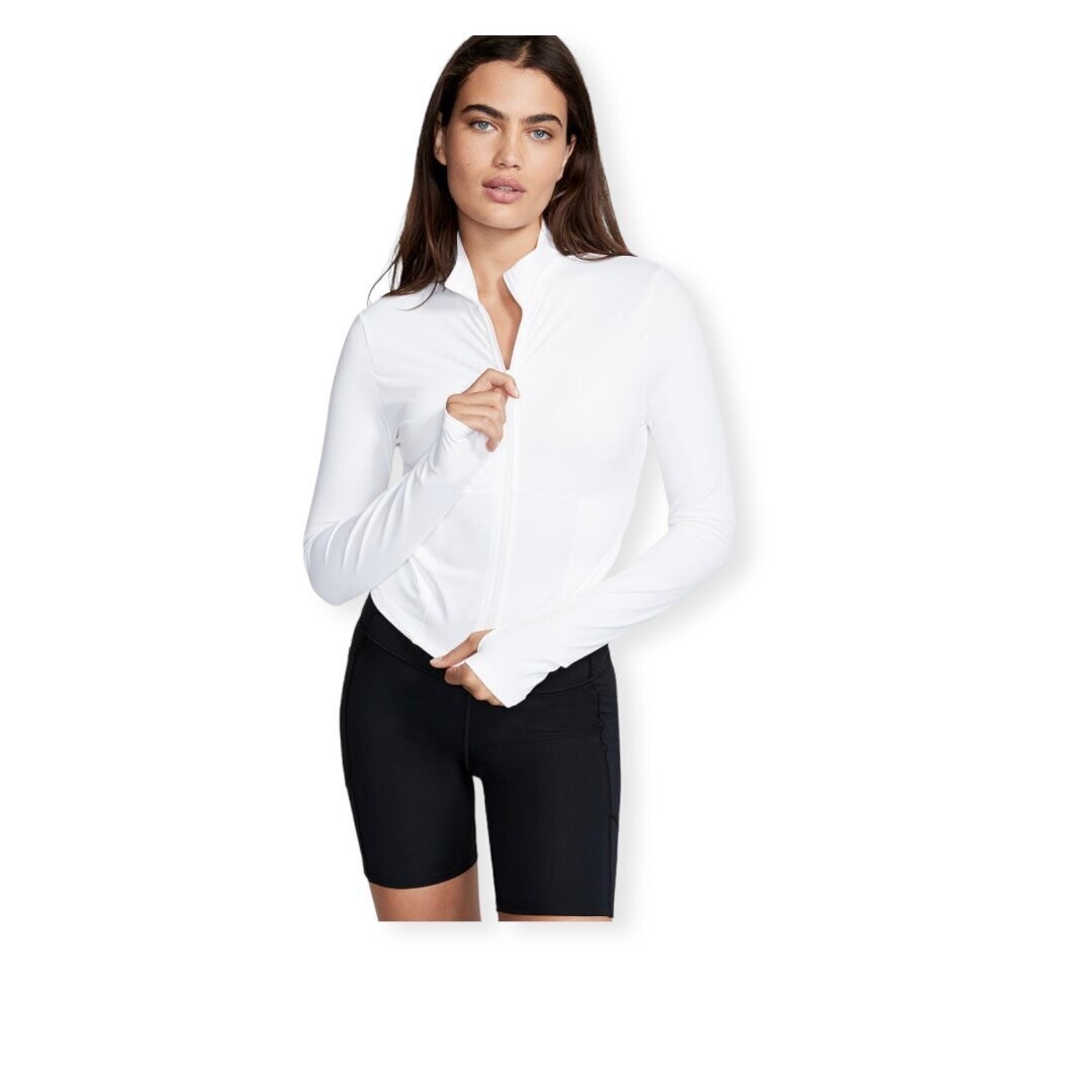 Victoria’s Secret Sweat On Point Full-Zip Jacket, Color: White, Size: Large