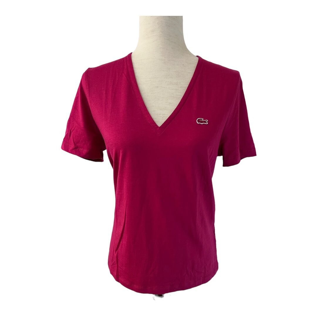 Lacoste V-Neck T-Shirt 100% Cotton