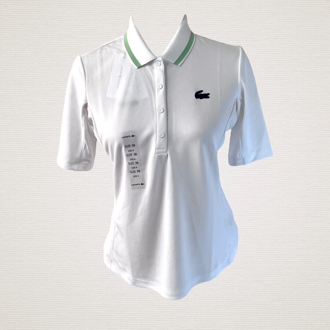 Lacoste Sport Polo Shirt Dry Fit, Color: White, Size: 38/6