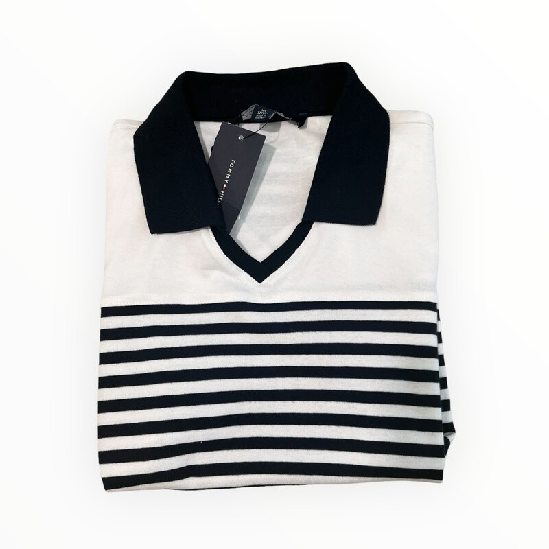 Tommy Hilfiger Striped Polo Shirt Stretch Cotton